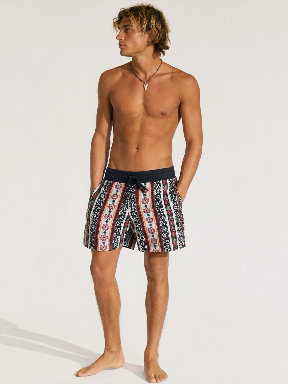 Y2K 90s Vans x Curren x Knost Unisex Reversible Black Tribal Board Short US31